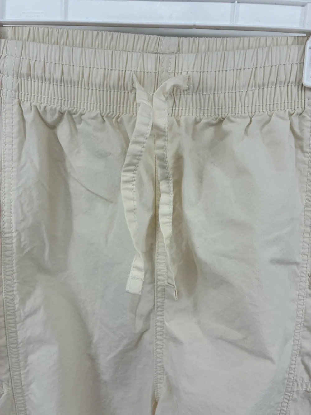 aerie Cream Wide-Leg Cargo Pants with Drawstring Waist - Picture 9 of 16